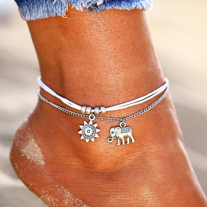 Anklets Trendy Women Anklet Silver Color Elephant Pendant Chain Ankle Bracelets Leg Foot Beach Charm Bohemian Jewelry Gifts, Red;blue
Anklets Trendy Women Anklet Silver Color Elephant Pendant Chain Ankle Bracelets Leg Foot Beach Charm Bohemian Jewelry Gifts, Red;blue