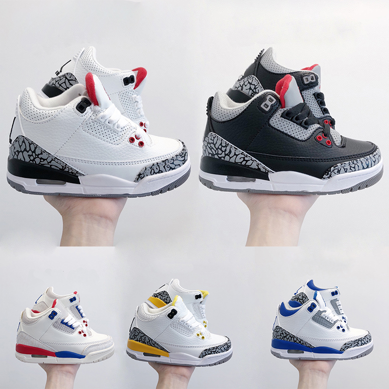 Jumpman Cement Black White kids III basketball shoes Katrina True Blue Sports sneaker boy and girl children Toldder Trainer от DHgate WW