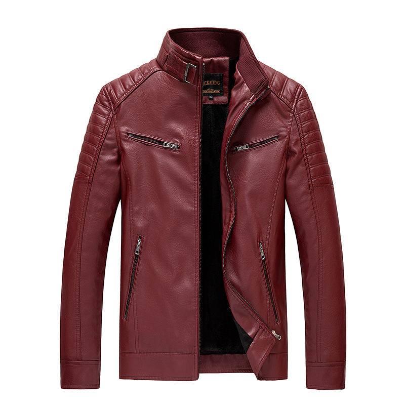 Fall Winter Leather Jacket Single-layer Leather Pu Leather Stand-up Collar Washed Motorcycle, Black
Fall Winter Leather Jacket Single-layer Leather Pu Leather Stand-up Collar Washed Motorcycle, Black