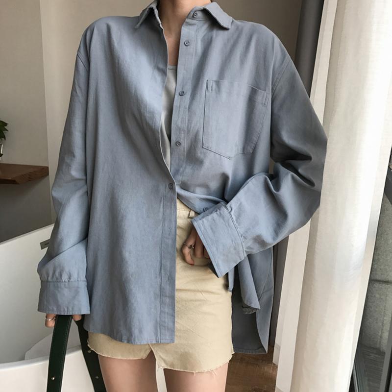 Cotton Blouse Women Summer Shirt Spring Long Sleeve Beige Blue White Casual Tops Ladies Streetwear Plus Size Women' Blouses & Shirts
Cotton Blouse Women Summer Shirt Spring Long Sleeve Beige Blue White Casual Tops Ladies Streetwear Plus Size Women' Blouses & Shirts