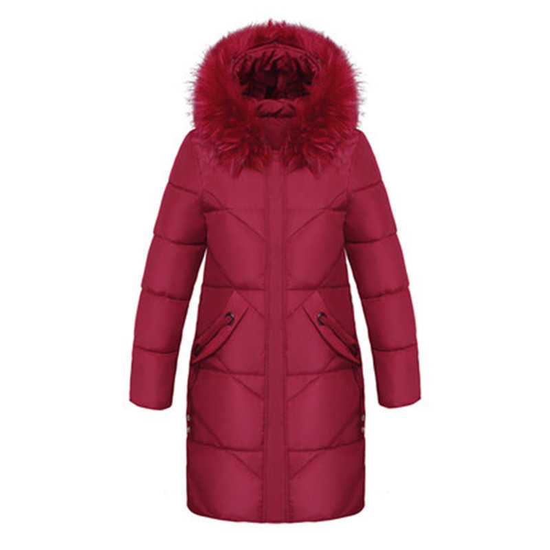 Women's winter jacket fur collar female slim cotton-padded long outerwear coat parka Large size 6XL 211013