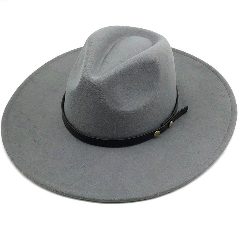 Wide Brim Hats Black/gray Simple Top Hat Panama Solid Felt Fedoras For Men Women Artificial Wool Blend Jazz Cap
Wide Brim Hats Black/gray Simple Top Hat Panama Solid Felt Fedoras For Men Women Artificial Wool Blend Jazz Cap