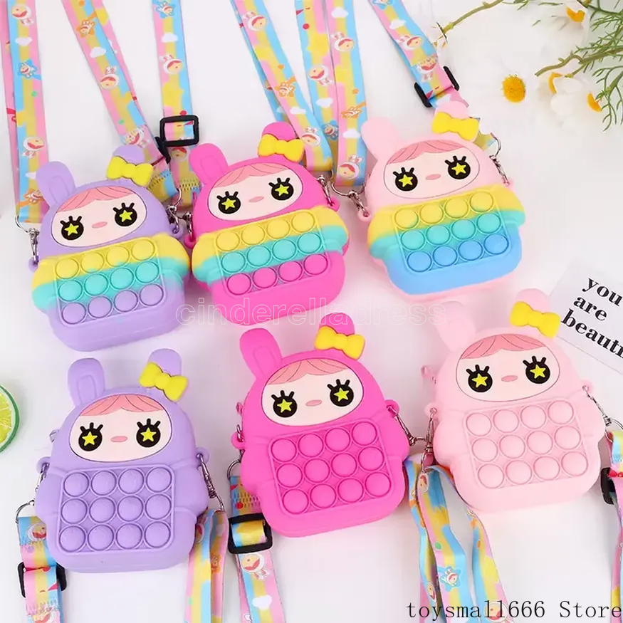 DHL Fidget Toys Rabbit Coin Purse Shoulder Bag Bunny Push Sensory Bubble Decompression Toy Finger Phone Pouch Case Fashion Stress Reliever for Girls Kids Gifts
DHL Fidget Toys Rabbit Coin Purse Shoulder Bag Bunny Push Sensory Bubble Decompression Toy Finger Phone Pouch Case Fashion Stress Reliever for Girls Kids Gifts
