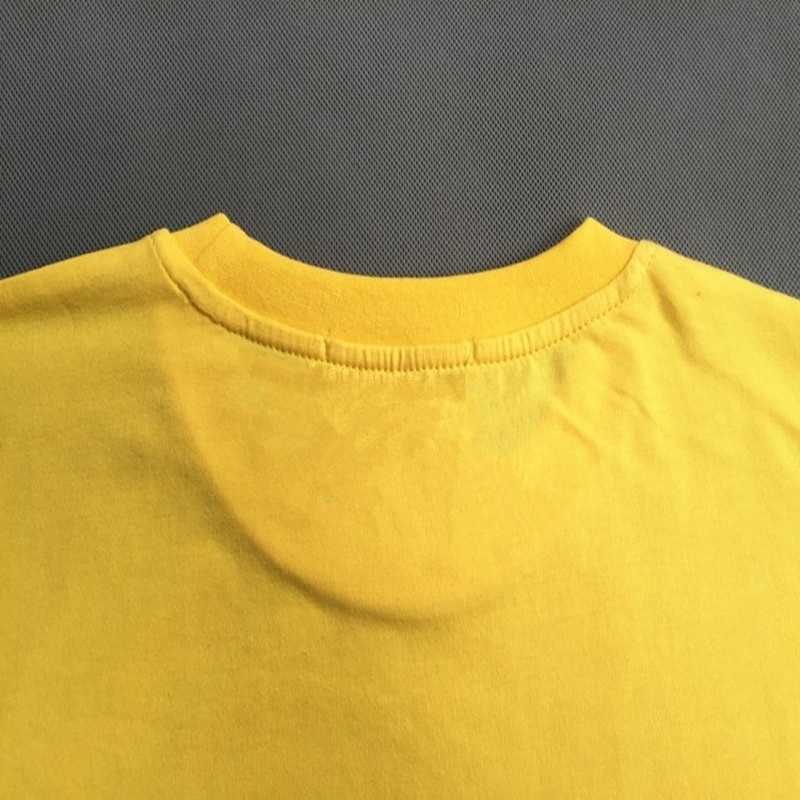 PUDO-XSXSummer 100% Cotton DHL T Shirts Letters Printed Yellow Short Sleeve Casual Mens O Neck Funny T-shirt 210629