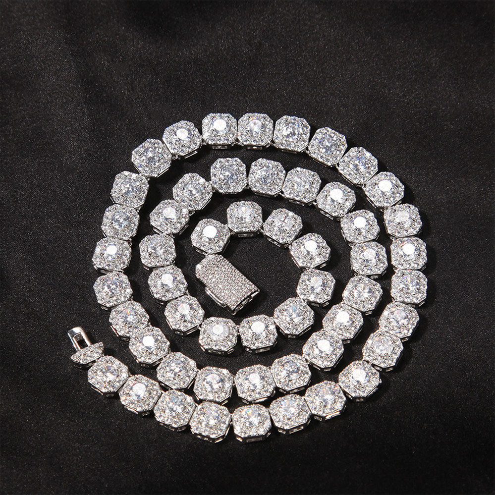 9MM Square Rock Sugar Zircon Dianond Tennis Chain Luxury Cubic Zirconia Designer Diamond 14K Gold Chains Mens Jewelry Hip Hop 16-20inch
9MM Square Rock Sugar Zircon Dianond Tennis Chain Luxury Cubic Zirconia Designer Diamond 14K Gold Chains Mens Jewelry Hip Hop 16-20inch