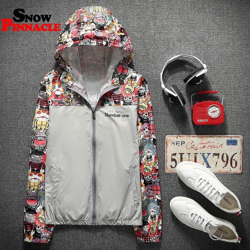 women jackets Winbreaker female Casual Hoodies Jackets Printed Clothes Woman's Hooded Windbreaker Outwear Streetwear 210524