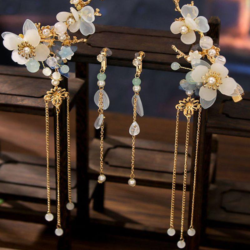 Earrings & Necklace Chinese Style Jewelry Set Ancient Vintage Hair Grips Accessories Hanfu Jewelries Wedding 2021 Arrival, As pic
Earrings & Necklace Chinese Style Jewelry Set Ancient Vintage Hair Grips Accessories Hanfu Jewelries Wedding 2021 Arrival, As pic