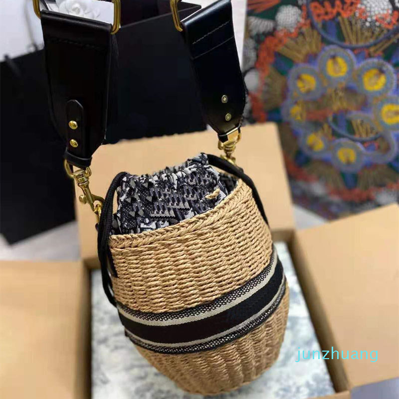 Designer- Summer Beach Straw Bags Casual Rattan Women Handbags Wicker Woven Female Totes Large Capacity Lady Buckets Bag Travel Purse, Brown
Designer- Summer Beach Straw Bags Casual Rattan Women Handbags Wicker Woven Female Totes Large Capacity Lady Buckets Bag Travel Purse, Brown