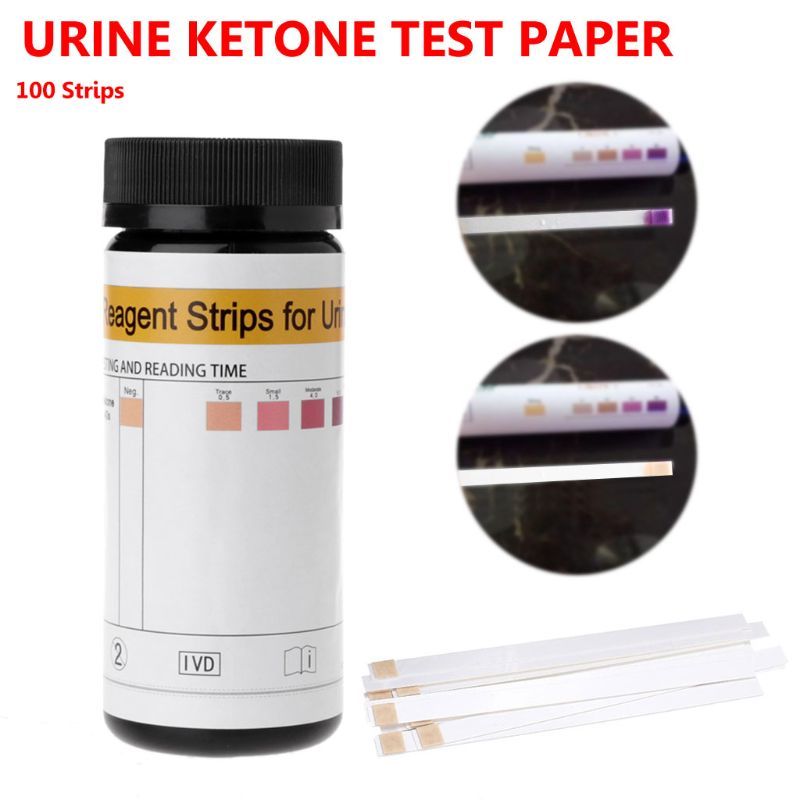 100 Sticks/set Keton Strips Home Ketosis Urine Test-Atkins Diet Waste Analysis Chain Strips Healthy Diet Body Tester
