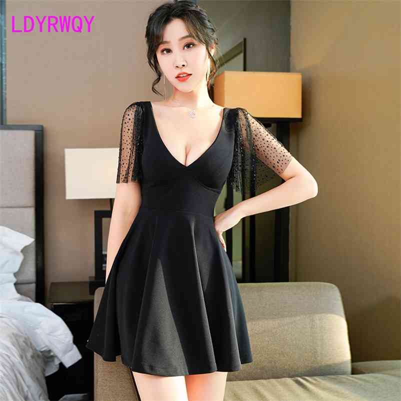 LDYRWQY nightclub women' sexy fashion dress pink bar V-Neck Knee-Length Regular Polyester 210603, Black
LDYRWQY nightclub women' sexy fashion dress pink bar V-Neck Knee-Length Regular Polyester 210603, Black
