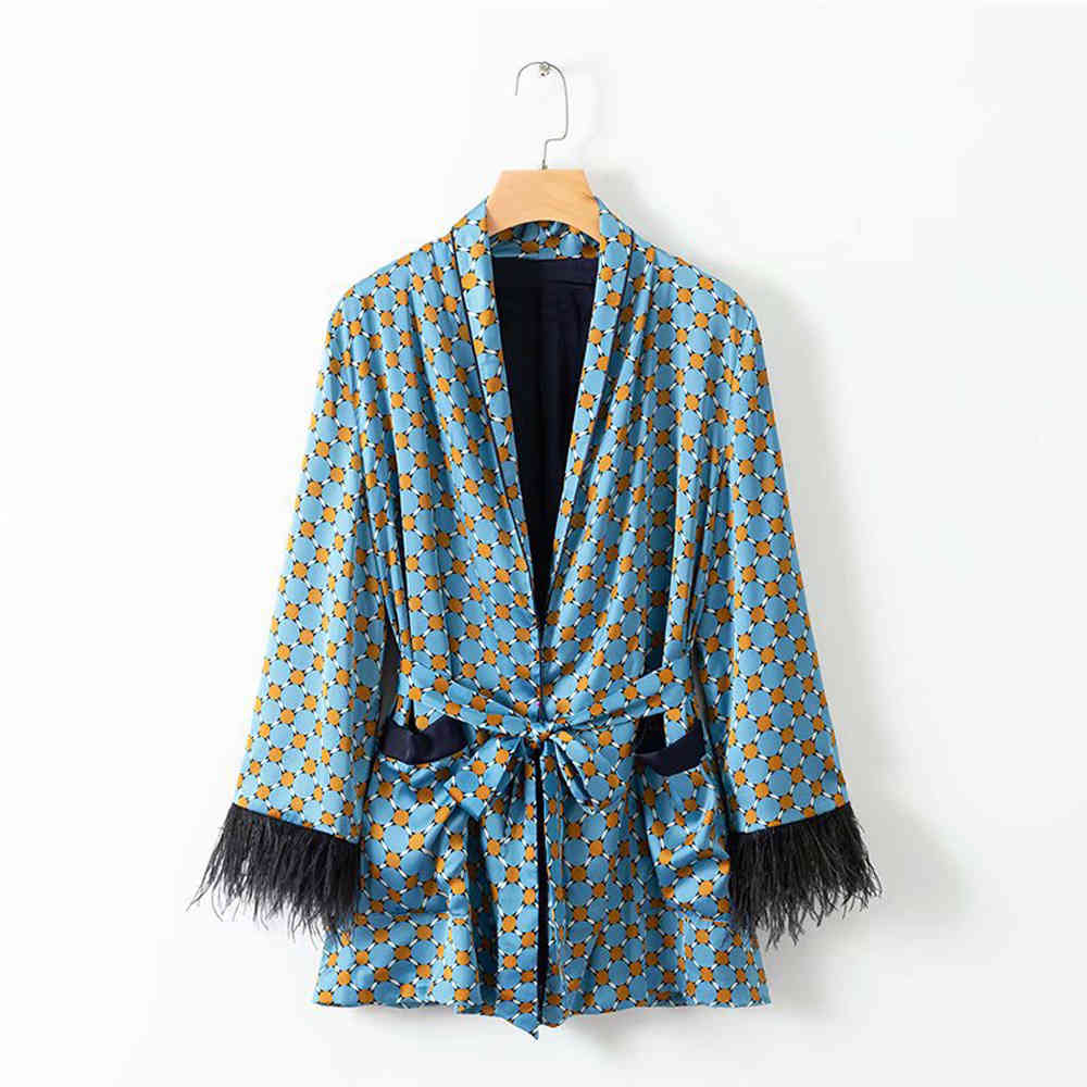 Fashion Jacket Women Loose Kimono Coat Bow Tie Sashes Pockets Tassel Decorate Outerwear Oversized Ladies Autumn 210428