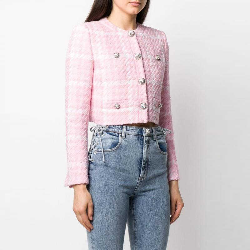 HIGH QUALITY est Designer Jacket Women's Diamonds Buttons Wool Blends Colors Plaid Tweed Short 210526, Beige
HIGH QUALITY est Designer Jacket Women's Diamonds Buttons Wool Blends Colors Plaid Tweed Short 210526, Beige