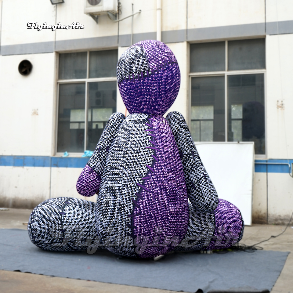 Outdoor Halloween Decorations Scary Children's Toy Inflatable Cursed Doll 3.5m Height Horrible Air Blown Muppet Balloon For Entrance Door