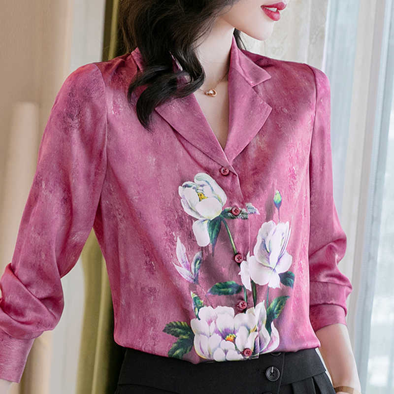 Autumn Long Sleeve V-Neck Blouse Office Lady Tops Blouse Women Blusas Mujer De Moda Print Chiffon Blouse Shirt Blusa D714 210602, As picture
Autumn Long Sleeve V-Neck Blouse Office Lady Tops Blouse Women Blusas Mujer De Moda Print Chiffon Blouse Shirt Blusa D714 210602, As picture