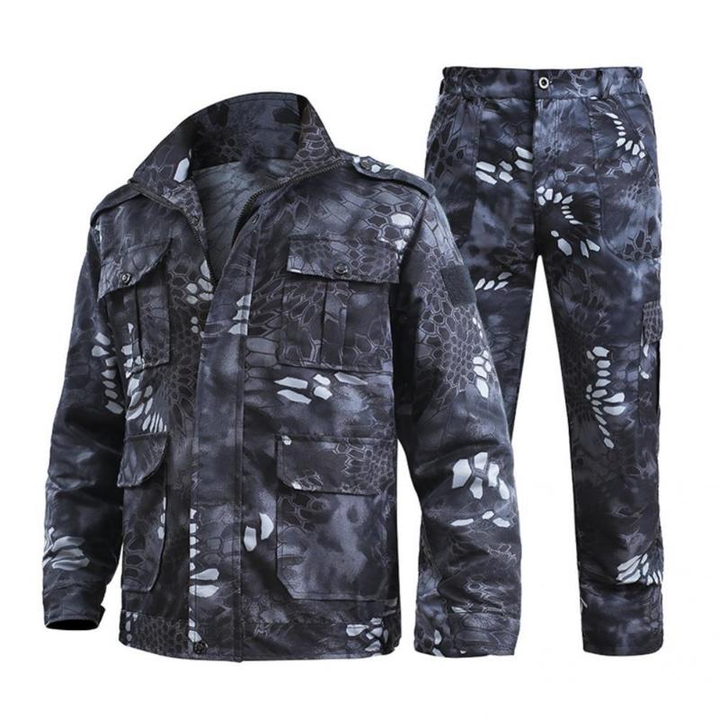 Men's Tracksuits Practical Men Suit Elastic Waist Breathable Multi Pockets Camouflage Climbing Outdoor Coat 2 Pcs/Set, Gray
Men's Tracksuits Practical Men Suit Elastic Waist Breathable Multi Pockets Camouflage Climbing Outdoor Coat 2 Pcs/Set, Gray