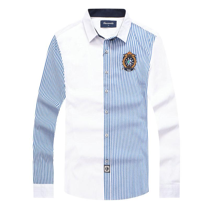 Men's Casual Shirts 2021 Faconnable Patchwork Striped Solid Business Male Blouse Camisa Masculina Homme Men Trendy Tops -xxl, Black
Men's Casual Shirts 2021 Faconnable Patchwork Striped Solid Business Male Blouse Camisa Masculina Homme Men Trendy Tops -xxl, Black
