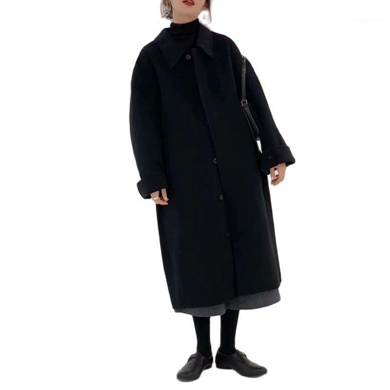 Women's Wool & Blends NA04 Double Faced Coat High Quality Cashmere Women Autumn Winter Hand Sewn Simple Loose Woolen, Dark blue
Women's Wool & Blends NA04 Double Faced Coat High Quality Cashmere Women Autumn Winter Hand Sewn Simple Loose Woolen, Dark blue