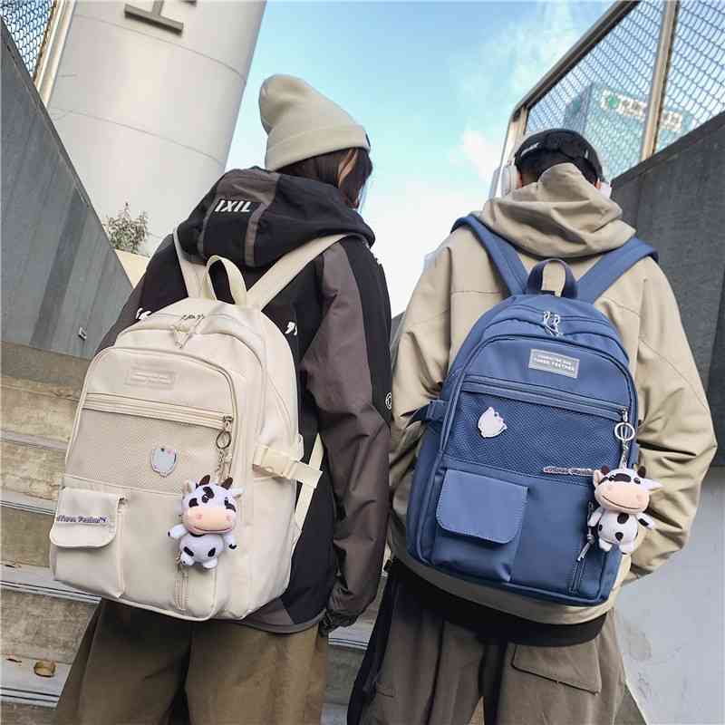 Backpack 2020 new women's backpack fashion trend Korean ins style leisure large capacity student schoolbag women, White
Backpack 2020 new women's backpack fashion trend Korean ins style leisure large capacity student schoolbag women, White