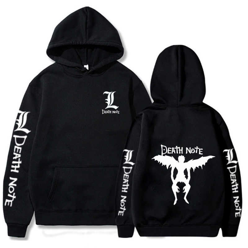 Death Note Anime Hoodie Pullover Tops Long Sleeve Double Sided Print Uniex Cloths Y0727, Black
Death Note Anime Hoodie Pullover Tops Long Sleeve Double Sided Print Uniex Cloths Y0727, Black