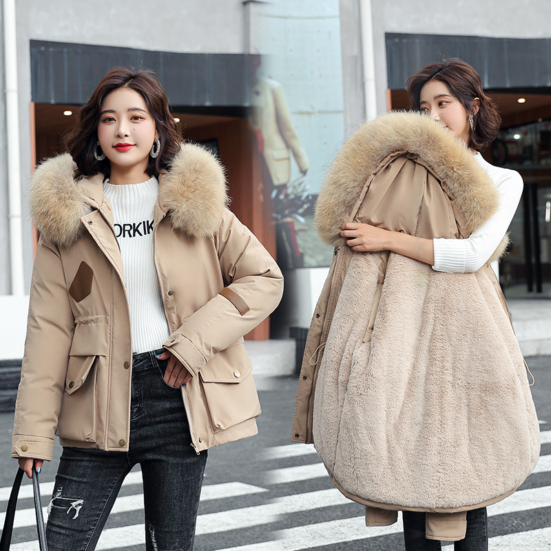 Women Winter Thick Jacket Wool Liner Parkas Warm Mid-Long Jackets Hooded Parka Fur Inside Cotton Coat Female Plus size, Khaki
Women Winter Thick Jacket Wool Liner Parkas Warm Mid-Long Jackets Hooded Parka Fur Inside Cotton Coat Female Plus size, Khaki