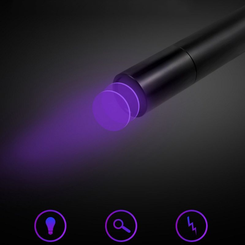 2 In 1 Funny Kitten Teaser Stick Cat Moss Detection Red Uv Light Pointer Usb Loadable Pet Toys