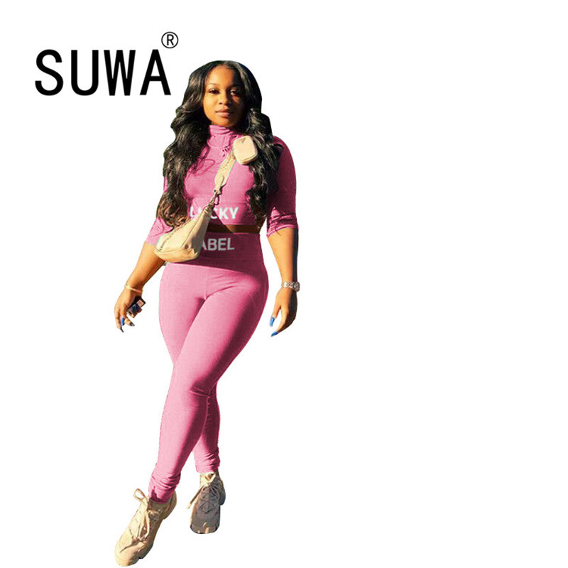 2 Piece Outfits For Women Set Letter Print Sportswear Suit Long Sleeve Slim-Fit Top Tunic Trousers Sweatpants Wholesale 210525, Pink
2 Piece Outfits For Women Set Letter Print Sportswear Suit Long Sleeve Slim-Fit Top Tunic Trousers Sweatpants Wholesale 210525, Pink
