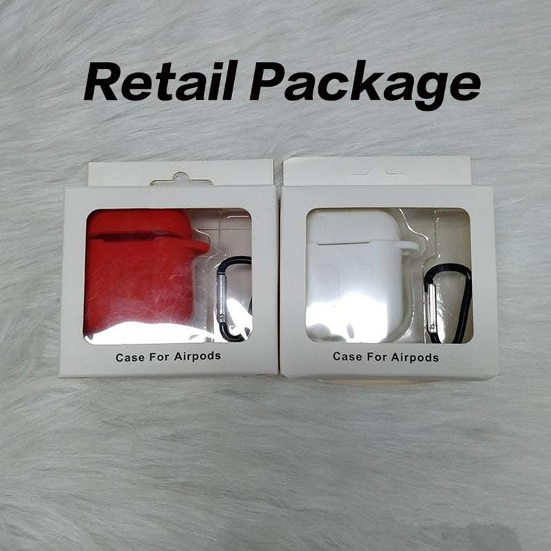 2 in 1 For Apple Airpods 2 3 4 pro 2 Cases Silicone Soft Ultra earphones Protector Cover Earpod Case Anti-drop With Hook Retail Box