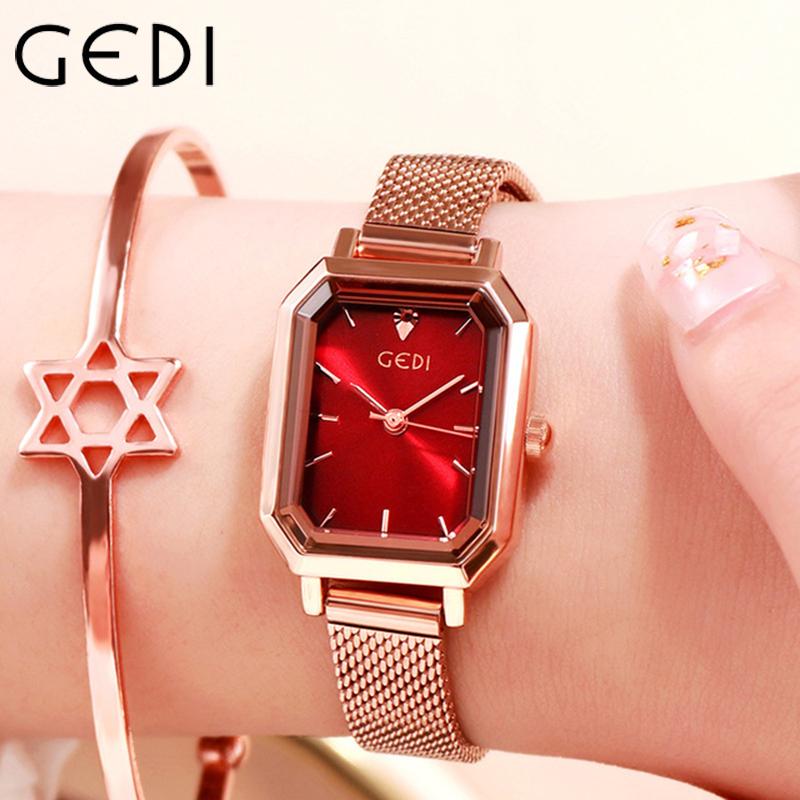 Wristwatches Women Simplistic Quartz Full Steel GEDI Fashion Rectangle Female Brand Bracelet Watches Waterproof, Blue
Wristwatches Women Simplistic Quartz Full Steel GEDI Fashion Rectangle Female Brand Bracelet Watches Waterproof, Blue