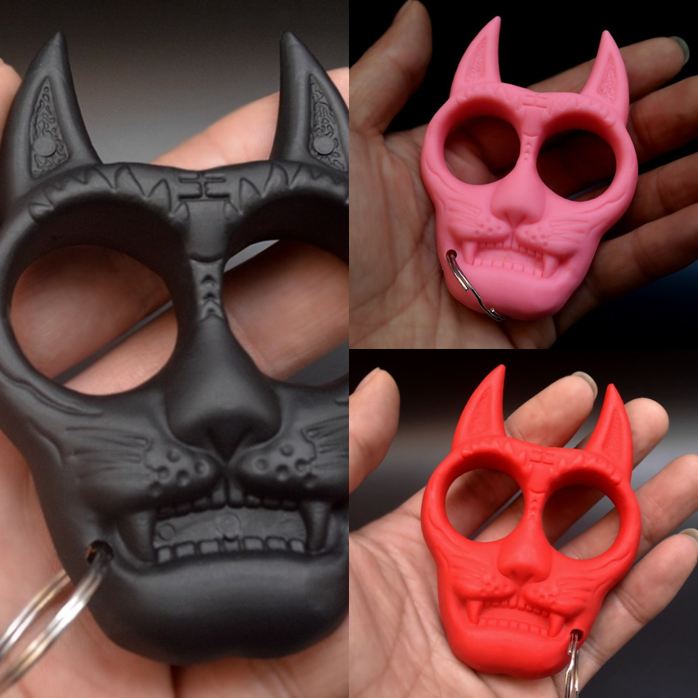 Hard Plastic Creative Tiger Head Key Ring Amulet Pendant Chain Women's Self Defense Weapon Fist Clasp Two Finger Tiger ZF2Q 172G, Silver
Hard Plastic Creative Tiger Head Key Ring Amulet Pendant Chain Women's Self Defense Weapon Fist Clasp Two Finger Tiger ZF2Q 172G, Silver
