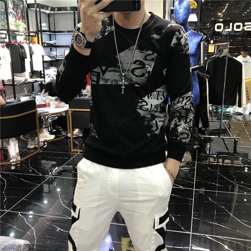 Men's Hoodies & Sweatshirts 2021 Spring And Summer Base Shirt Printed Slim Fit Korean Style Trendy Long-Sleeve Sweater, Black
Men's Hoodies & Sweatshirts 2021 Spring And Summer Base Shirt Printed Slim Fit Korean Style Trendy Long-Sleeve Sweater, Black