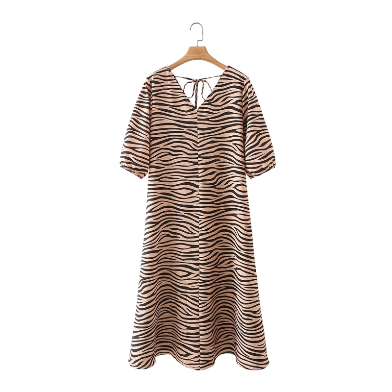 Vintage Women Dress Summer Fashion Zebra Prints Modern Lady Loose Vestido 210602, As photo
Vintage Women Dress Summer Fashion Zebra Prints Modern Lady Loose Vestido 210602, As photo