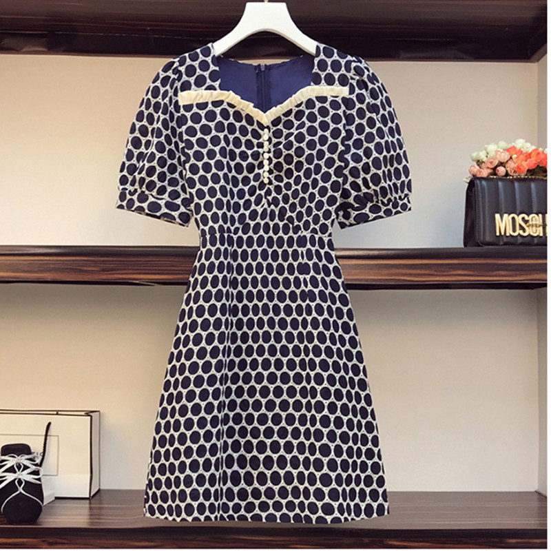 Temperament Square collar Sweet Puff sleeve High waist Mini Dress for Women Embroidered Polka Dot Crochet Ruffles Female 210525, Navy blue
Temperament Square collar Sweet Puff sleeve High waist Mini Dress for Women Embroidered Polka Dot Crochet Ruffles Female 210525, Navy blue