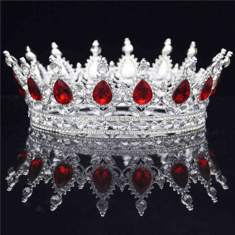 Crystal Vintage Royal Queen King Tiaras and Crowns Men/Women Pageant Prom Diadem Hair Ornaments Wedding Jewelry Accessories 211109