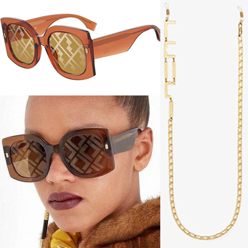 Womens fashion sunglasses F 0436 classic plate big box retro style casual all-match holiday glasses with metal chain designer original design
Womens fashion sunglasses F 0436 classic plate big box retro style casual all-match holiday glasses with metal chain designer original design
