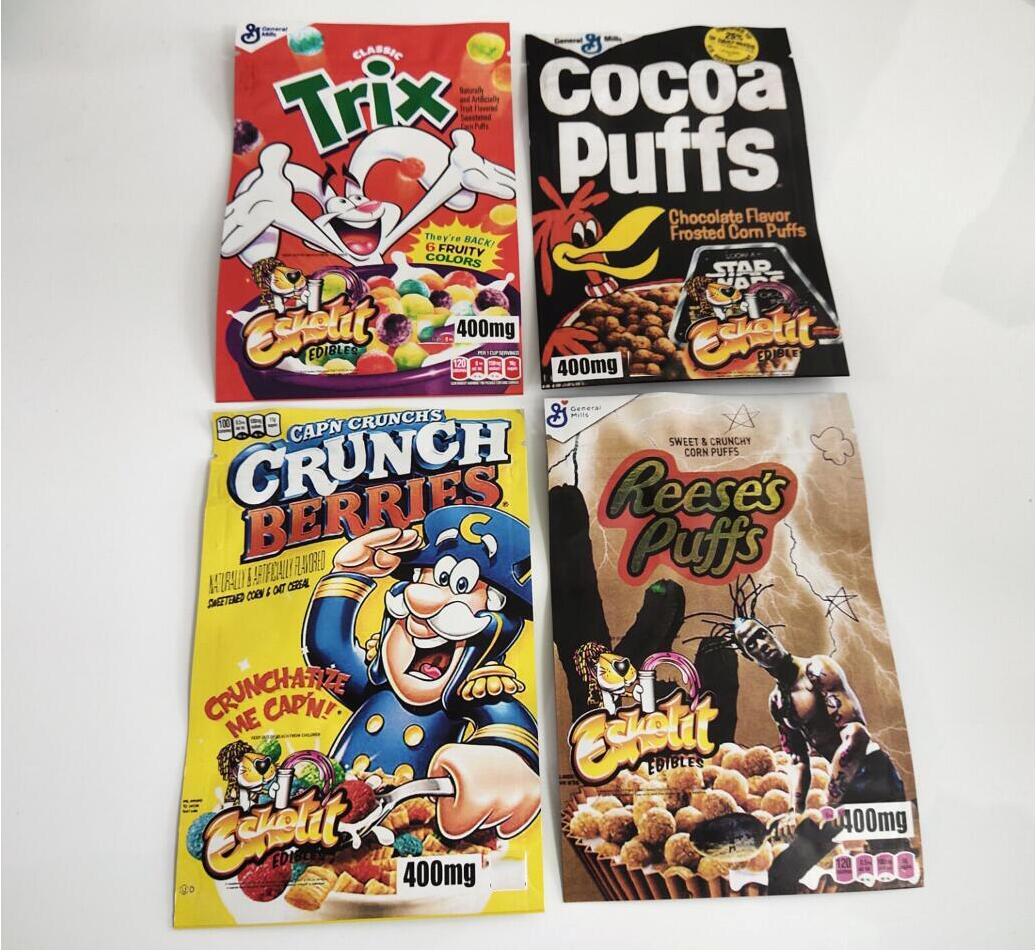 Resealable Esketit Mylar Bag CRUNCH BERRIES REESE COCOA PUFFS TRIX Edibles Gummies Packaging Smell Proof Zipper Pouch 400mg FEDEX Free
Resealable Esketit Mylar Bag CRUNCH BERRIES REESE COCOA PUFFS TRIX Edibles Gummies Packaging Smell Proof Zipper Pouch 400mg FEDEX Free