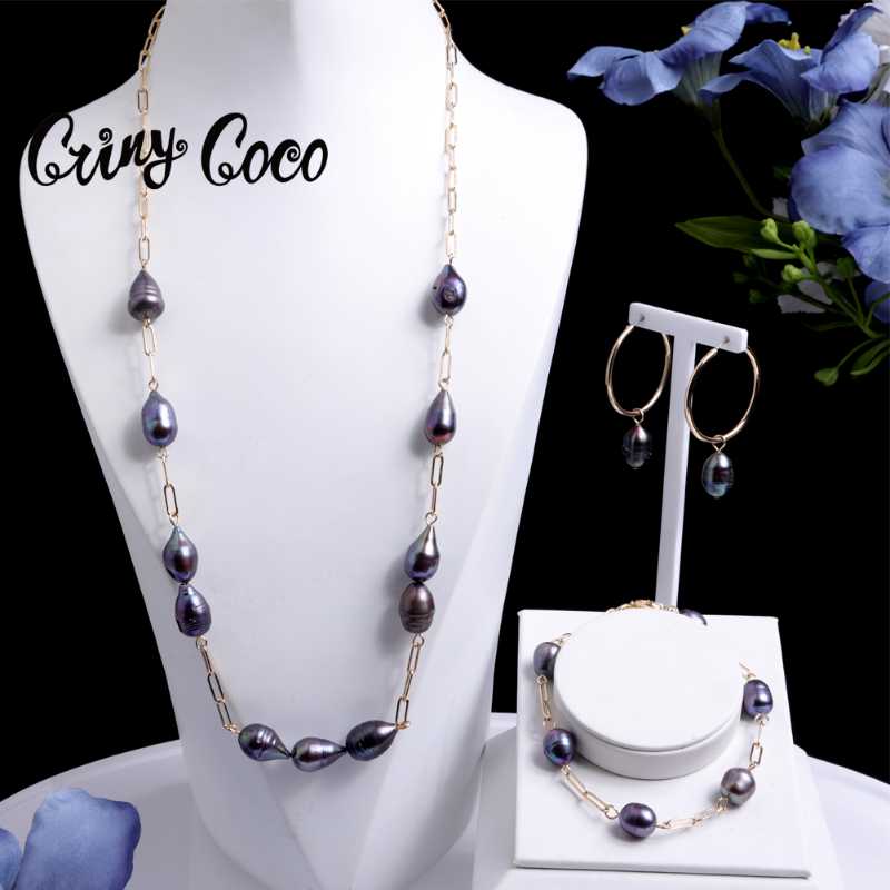 Earrings & Necklace Cring Coco Freshwater Pearls Jewelry Sets Natural Pearl Hoop Female Bracelet Set 2021 Trend For Women, Silver
Earrings & Necklace Cring Coco Freshwater Pearls Jewelry Sets Natural Pearl Hoop Female Bracelet Set 2021 Trend For Women, Silver