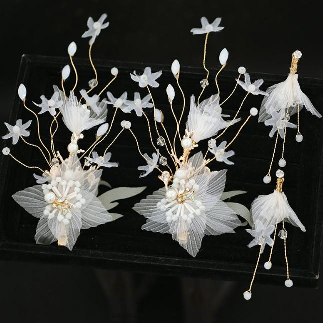 Hair Clips & Barrettes Wedding Bride Tiaras Crown Headband Accessories Jewelry For Women Pearl Flower Hairband Earrings Set, Golden;silver
Hair Clips & Barrettes Wedding Bride Tiaras Crown Headband Accessories Jewelry For Women Pearl Flower Hairband Earrings Set, Golden;silver