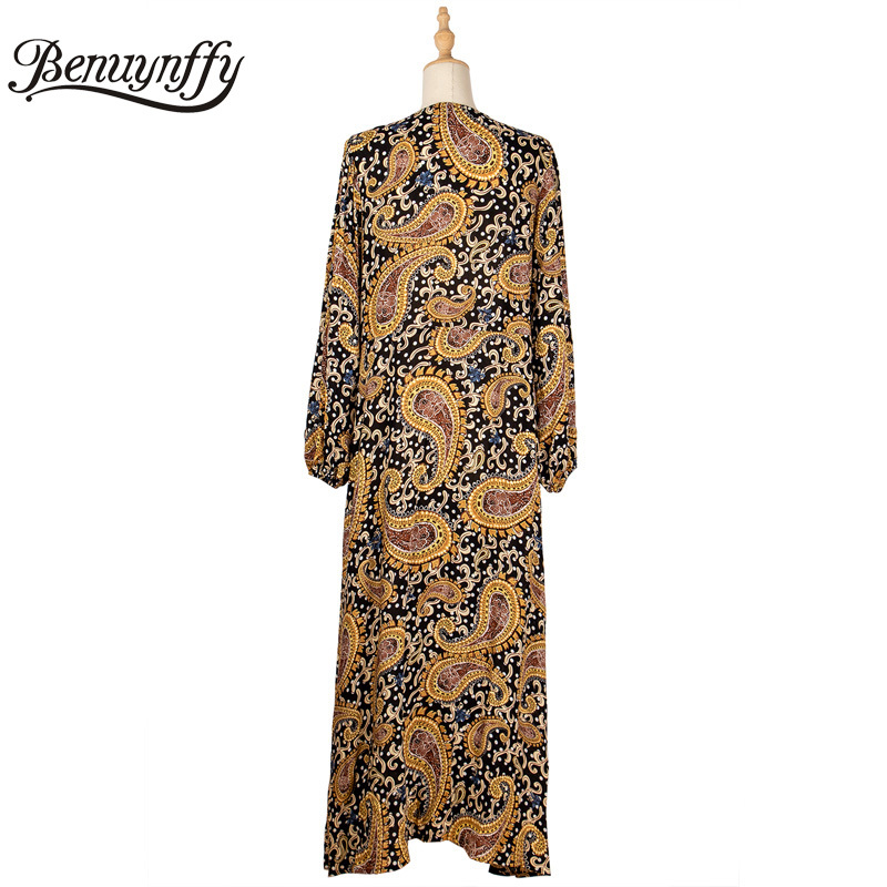 Surplice Neck Paisley Print Belted Wrap Long Maxi Dresses Women Spring Vacation Sleeve Elegant A-Line Dress 210510