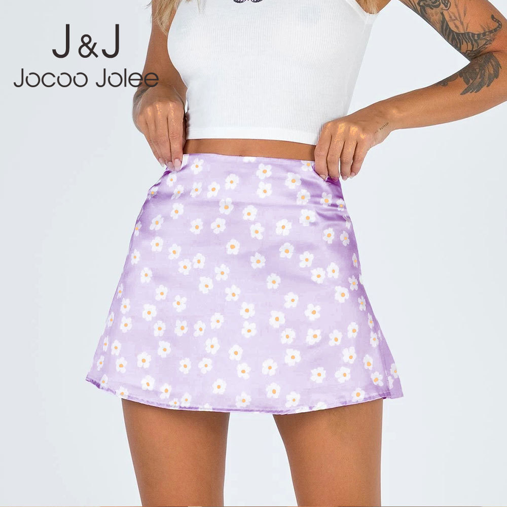 Jocoo Jolee Women Elegant High Waist Floral Print Satin Skirts Casual Chic Zipper Short Skirts Casual Beach Party A-line Skirt 210518, As photo
Jocoo Jolee Women Elegant High Waist Floral Print Satin Skirts Casual Chic Zipper Short Skirts Casual Beach Party A-line Skirt 210518, As photo