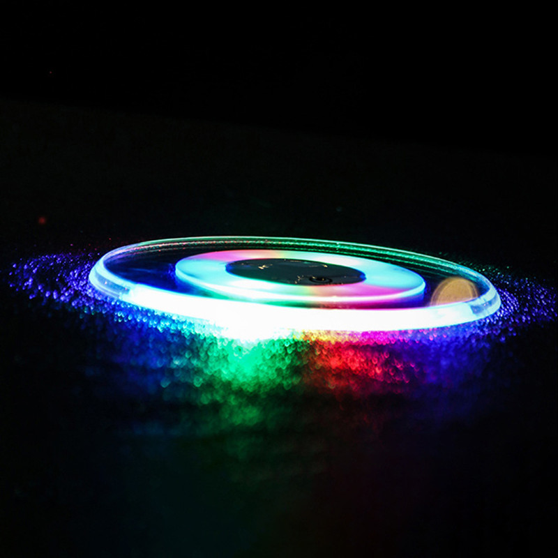 5pcs Led Coaster Cup Holder Mug Stand Novelty Lighting Bar Mat light Table Placemat Party Drink Glass Creative Pad Round Home Decor Kitchen 7 Color