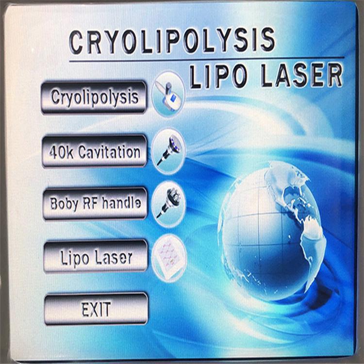 4 in 1 Lipo Cavitation Radio Frequency Cryolipolisis Slimming Machine Cryotherapy Fat Freezing Beauty Device