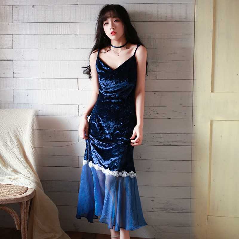 Women Summer Dress Vintage Sexy Velvet Mermaid Patchwork Ruffles Blue Pink Bodycon Dresses Party Night Club Vestidos 210608
Women Summer Dress Vintage Sexy Velvet Mermaid Patchwork Ruffles Blue Pink Bodycon Dresses Party Night Club Vestidos 210608