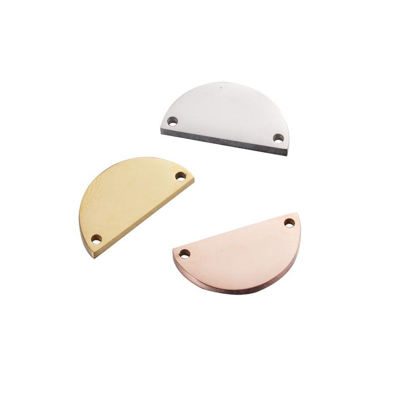 Charms Wholesale 10pcs DIY Jewelry Accessories Blank Mirror Polish Stainless Steel Semicircular Double-hole Pendant, Bronze;silver
Charms Wholesale 10pcs DIY Jewelry Accessories Blank Mirror Polish Stainless Steel Semicircular Double-hole Pendant, Bronze;silver