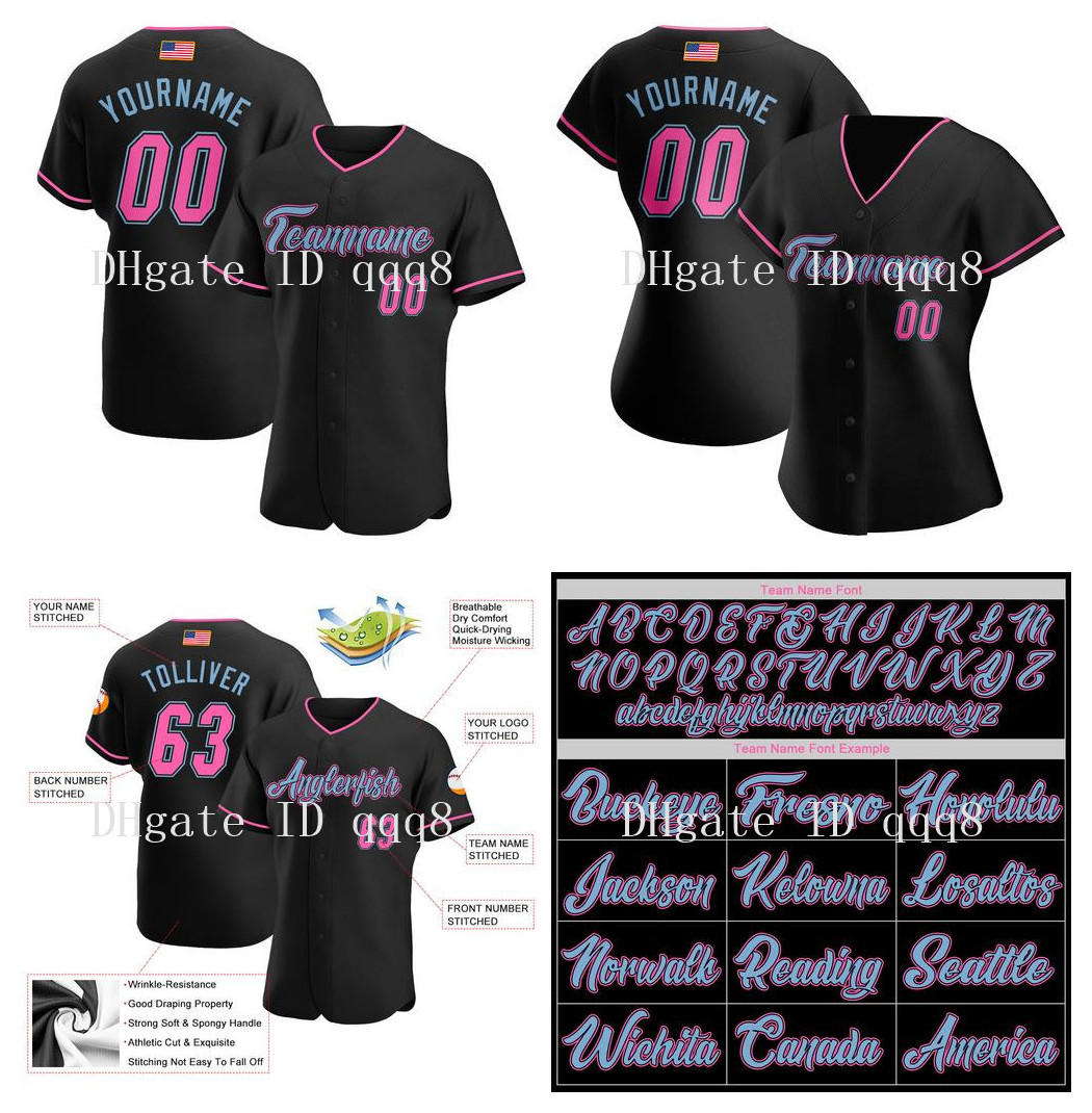 Custom Black Pink-Light Blue Authentic American Flag Fashion Baseball Jersey, Men size s-4l
Custom Black Pink-Light Blue Authentic American Flag Fashion Baseball Jersey, Men size s-4l