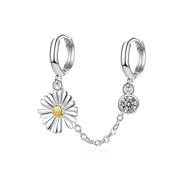 Hoop & Huggie Fashion Chain Tassel Earrings Cute Daisy Flower Zirconia Two Hole Small Huggies Female Double Pierce Earring Jewelry Gifts
Hoop & Huggie Fashion Chain Tassel Earrings Cute Daisy Flower Zirconia Two Hole Small Huggies Female Double Pierce Earring Jewelry Gifts