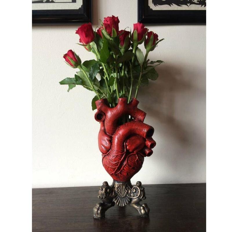 Heart Anatomical Shape Flower Vase Nordic Style Pot Vases Sculpture Desktop Plant For Home Decor Ornament Gifts T1G8485118