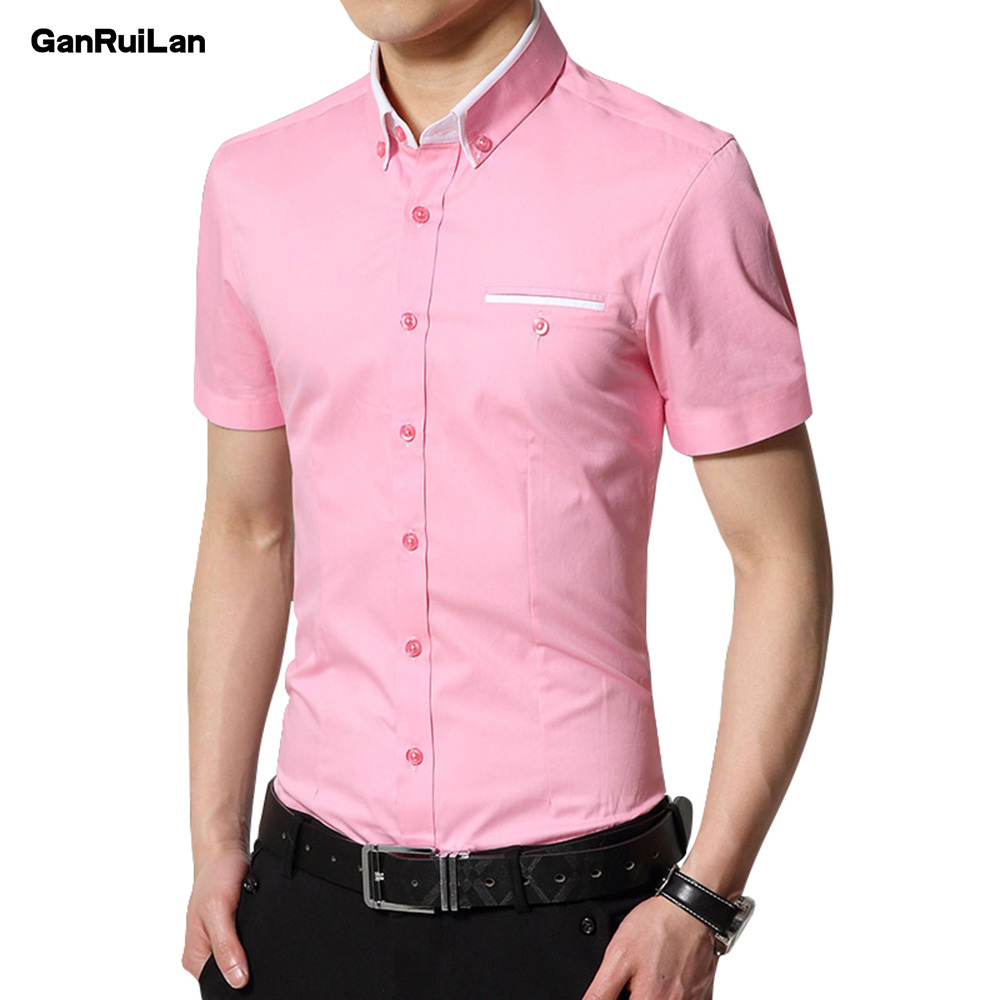 Men's Wedding Shirt Short Sleeve Men Shirt Business Solid Color Casual Shirts Work Wear Formal Slim Shirt Man CY18006 210518, Wine red
Men's Wedding Shirt Short Sleeve Men Shirt Business Solid Color Casual Shirts Work Wear Formal Slim Shirt Man CY18006 210518, Wine red