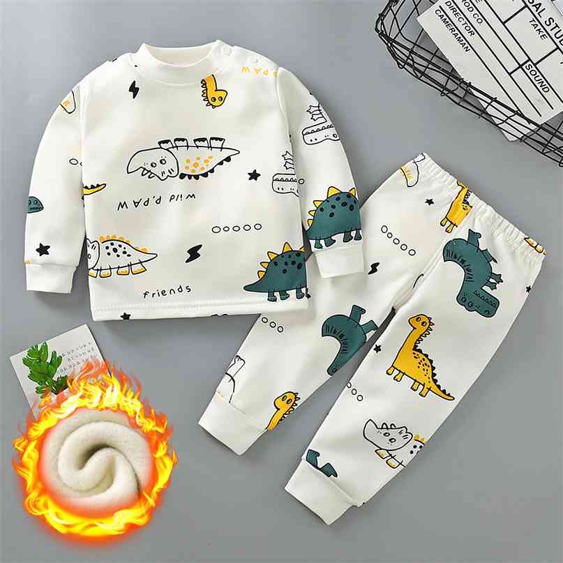 Autumn Winter Plus Velvet Children's Clothing Sets for Girls 3-8y Cotton Thicken Cartoon Pattern Baby Boy Keep Warm Pajamas Suit 210831, Thicken boys suit
Autumn Winter Plus Velvet Children's Clothing Sets for Girls 3-8y Cotton Thicken Cartoon Pattern Baby Boy Keep Warm Pajamas Suit 210831, Thicken boys suit