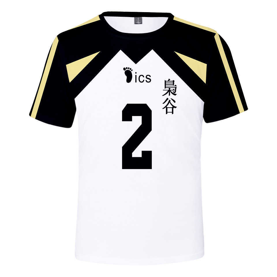 Anime Haikyuu T Shirt Men Fukurodani Academy Akaashi Keiji Bokuto Koutarou Women Short Sleeve T-shirt 3D Funny Cosplay Costume 210629