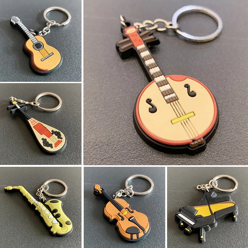 Fashion Classic Guitar Keychain Silicone Key Ring Musical Instruments Pendant Accessories For Man Women Gift
Fashion Classic Guitar Keychain Silicone Key Ring Musical Instruments Pendant Accessories For Man Women Gift